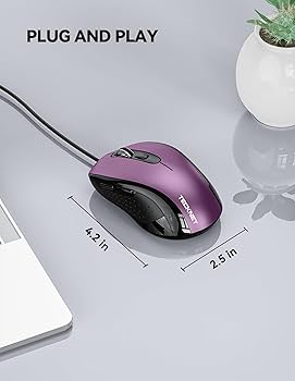 Amazon.com: TECKNET USB Wired Mouse, 3600DPI Corded Computer